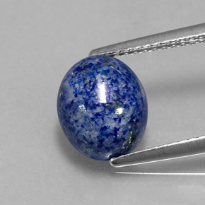 Lapis-lazuli bleue naturelle coupe ovale, 3,08 ct, opaque