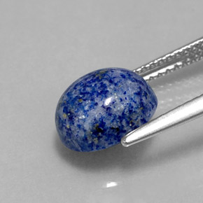 Lapis-lazuli bleue naturelle coupe ovale, 3,08 ct, opaque