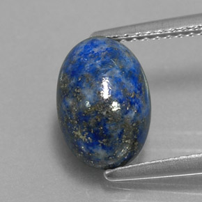 Lapis-lazuli bleue naturelle coupe ovale, 3,52 ct, opaque