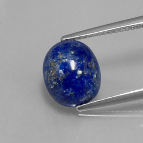 Lapis-lazuli bleue naturelle coupe ovale, 3,38 ct, opaque