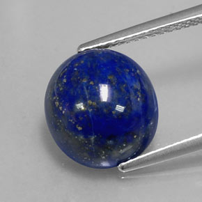 Lapis-lazuli bleue naturelle coupe ovale, 6,36 ct, opaque