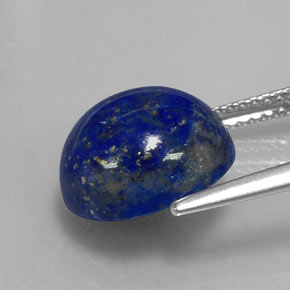 Lapis-lazuli bleue naturelle coupe ovale, 6,36 ct, opaque