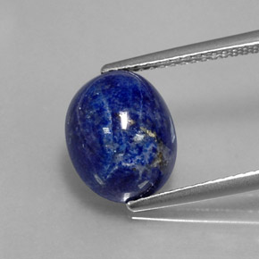 Lapis-lazuli bleue naturelle coupe ovale, 4,35 ct, opaque