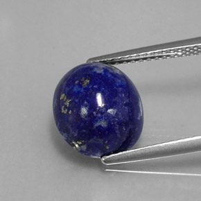 Lapis-lazuli bleue naturelle coupe ovale, 4,56 ct, opaque