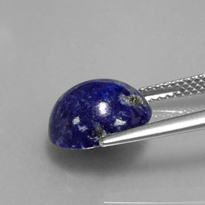 Lapis-lazuli bleue naturelle coupe ovale, 4,56 ct, opaque