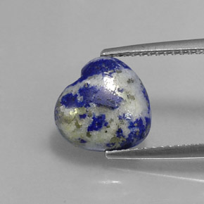 Lapis-lazuli bleue naturelle forme de coeur, 3,29 ct, opaque