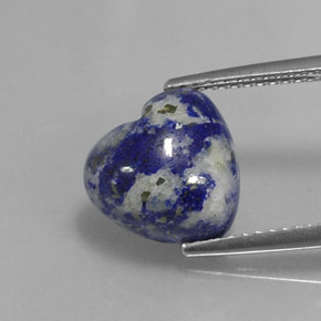 Lapis-lazuli bleue naturelle forme de coeur, 4,69 ct, opaque