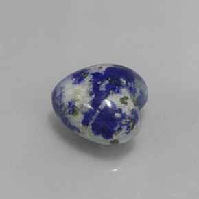 Lapis-lazuli bleue naturelle forme de coeur, 4,69 ct, opaque