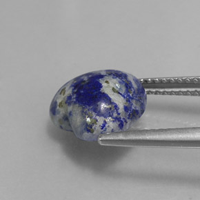 Lapis-lazuli bleue naturelle forme de coeur, 4,69 ct, opaque