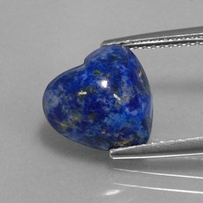 Lapis-lazuli bleue naturelle forme de coeur, 4,63 ct, opaque