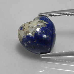Lapis-lazuli bleue naturelle forme de coeur, 4,64 ct, opaque