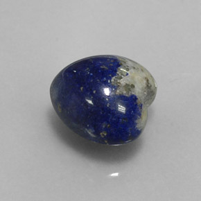Lapis-lazuli bleue naturelle forme de coeur, 4,64 ct, opaque