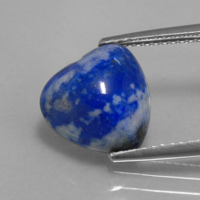 Lapis-lazuli bleue naturelle forme de coeur, 4,39 ct, opaque