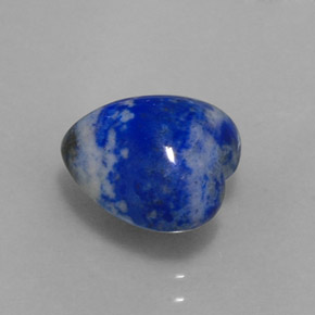 Lapis-lazuli bleue naturelle forme de coeur, 4,39 ct, opaque