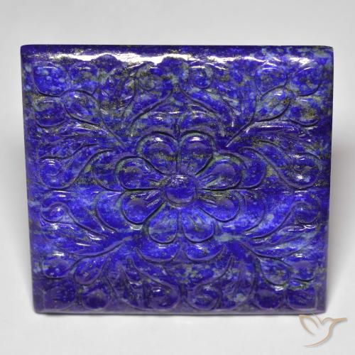 Lapis-lazuli bleue naturelle forme fantaisie, 60,30 ct, opaque