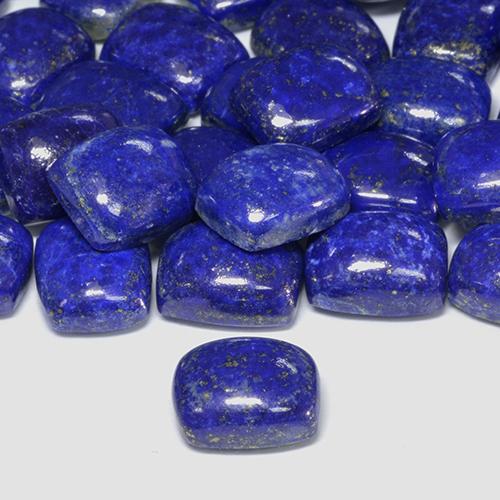 Lapis-lazuli Bleu marine intense naturelle Coussin, 4.59 ct, Opaque