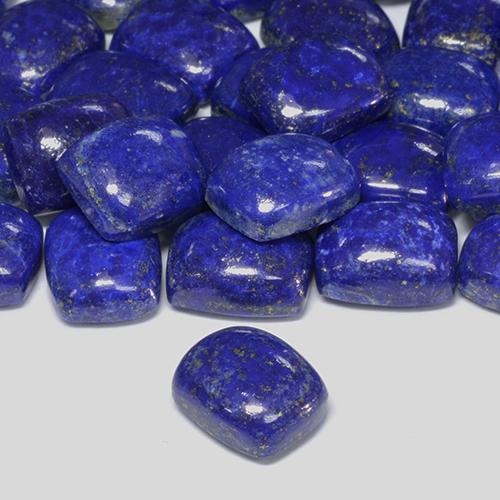 Lapis-lazuli Bleu marine intense naturelle Coussin, 4.59 ct, Opaque