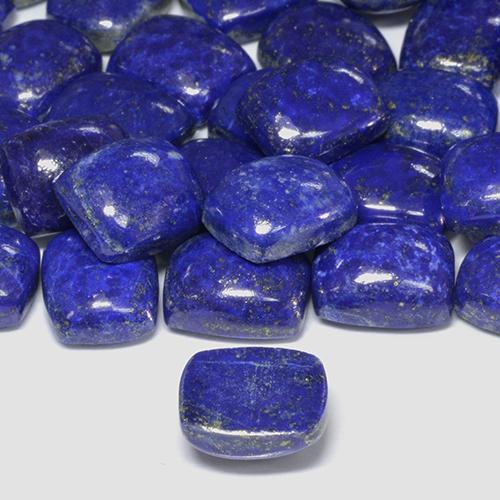 Lapis-lazuli Bleu marine intense naturelle Coussin, 4.59 ct, Opaque