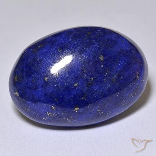 Lapis-lazuli bleue naturelle coupe ovale, 10,71 ct, opaque