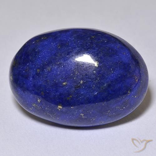 Lapis-lazuli bleue naturelle coupe ovale, 10,71 ct, opaque