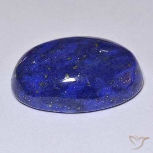 Lapis-lazuli bleue naturelle coupe ovale, 10,71 ct, opaque