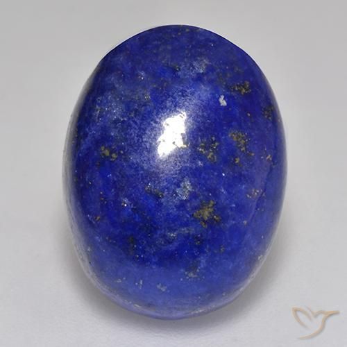 Lapis-lazuli bleu marine intense naturelle coupe ovale, 12,50 ct, opaque