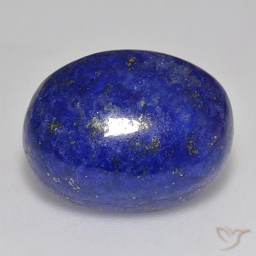 Lapis-lazuli bleu marine intense naturelle coupe ovale, 12,50 ct, opaque