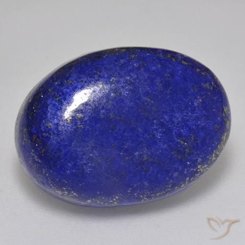 Lapis-lazuli bleu marine intense naturelle coupe ovale, 11,38 ct, opaque