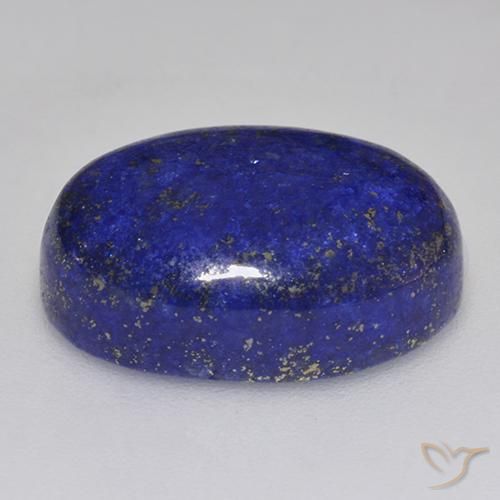 Lapis-lazuli bleu marine intense naturelle coupe ovale, 11,38 ct, opaque