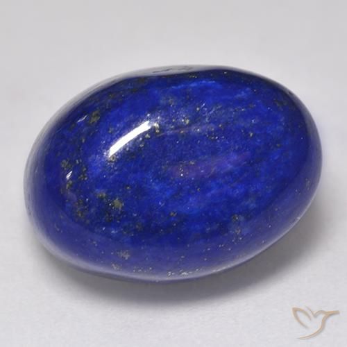 Lapis-lazuli bleu marine intense naturelle coupe ovale, 12,02 ct, opaque