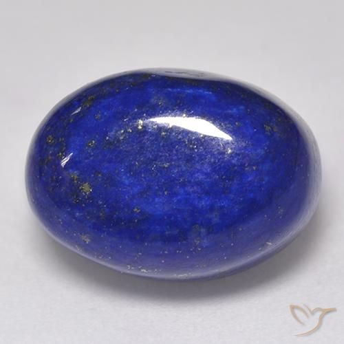 Lapis-lazuli bleu marine intense naturelle coupe ovale, 12,02 ct, opaque