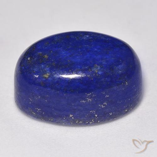 Lapis-lazuli bleu marine intense naturelle coupe ovale, 12,02 ct, opaque