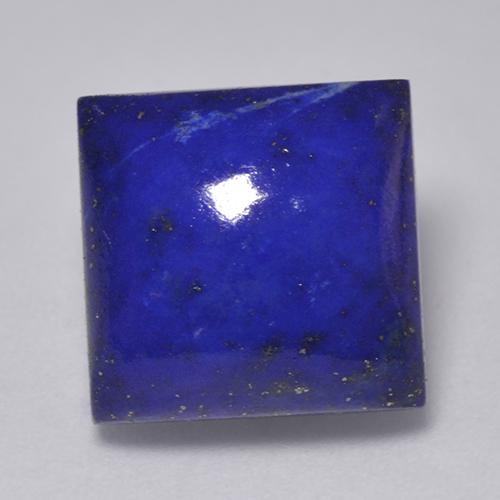 Lapis-lazuli bleue naturelle carré, 7,67 ct, opaque