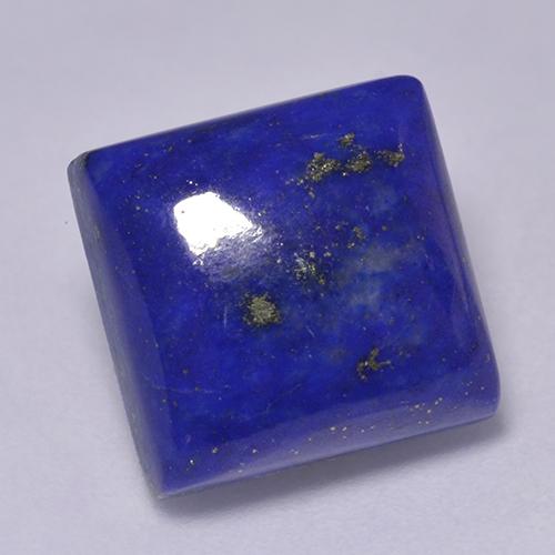 Lapis-lazuli bleue naturelle carré, 7,34 ct, opaque