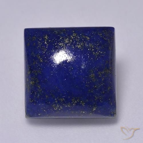 Lapis-lazuli bleue naturelle carré, 7,54 ct, opaque