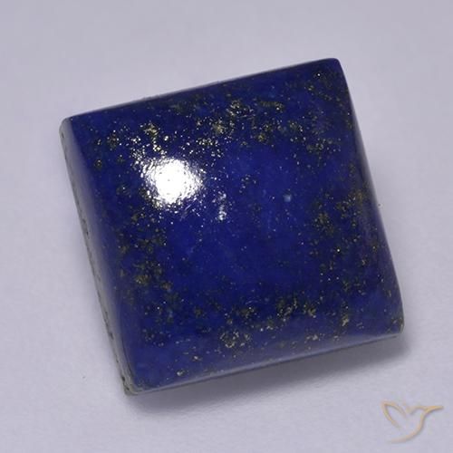Lapis-lazuli bleue naturelle carré, 7,54 ct, opaque