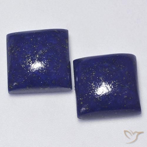 13.42ctw Naturel Bleu très profond Lapis-lazuli, Carré, Opaque