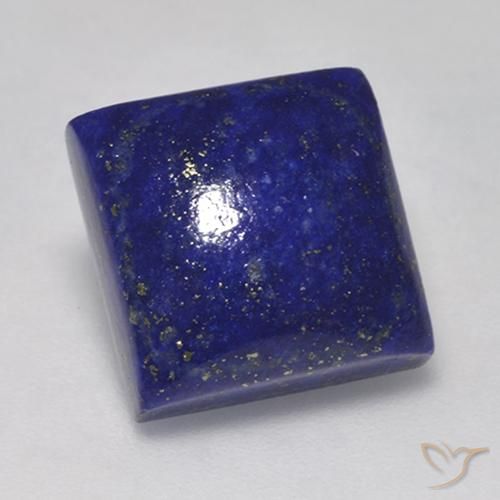 7.14ct Naturel Bleu très profond Lapis-lazuli, Carré, Opaque