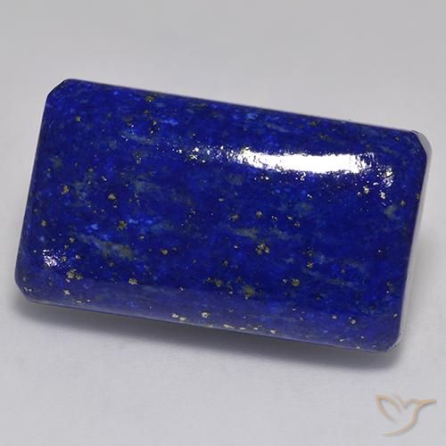 Lapis-lazuli Bleu marine intense naturelle Taille émeraude, 34.49 ct, Opaque