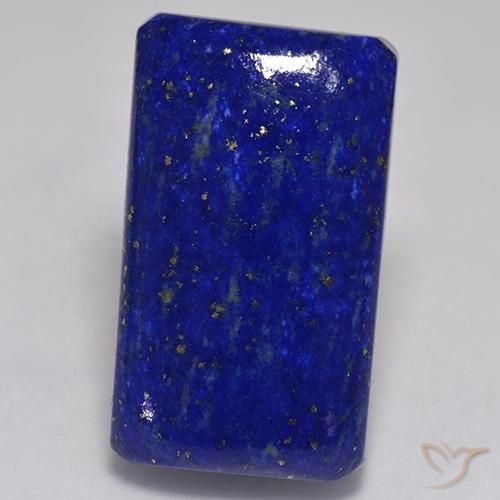 Lapis-lazuli Bleu marine intense naturelle Taille émeraude, 34.49 ct, Opaque
