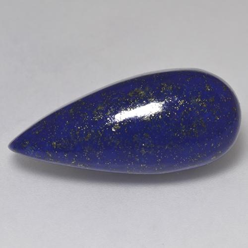 Lapis-lazuli bleue naturelle en forme de poire, 15,99 ct, opaque