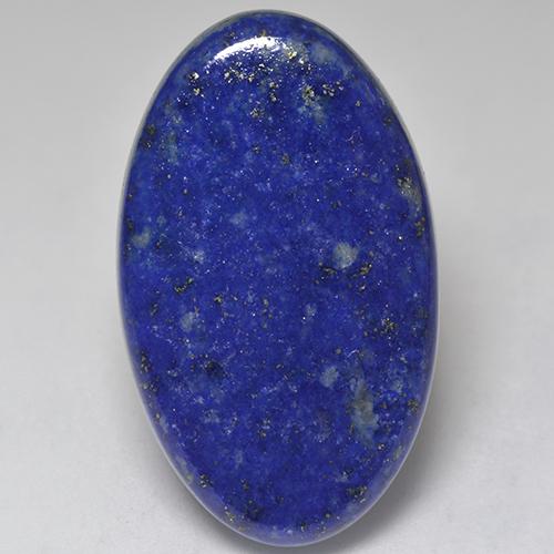 Lapis-lazuli bleue naturelle coupe ovale, 34,75 ct, opaque