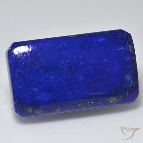 Lapis-lazuli Bleu électrique naturelle Octogone / coupe Émeraude, 28.38 ct, Opaque