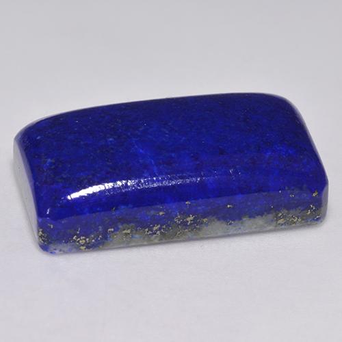 Lapis-lazuli bleu marine intense naturelle taille émeraude, 34,18 ct, opaque