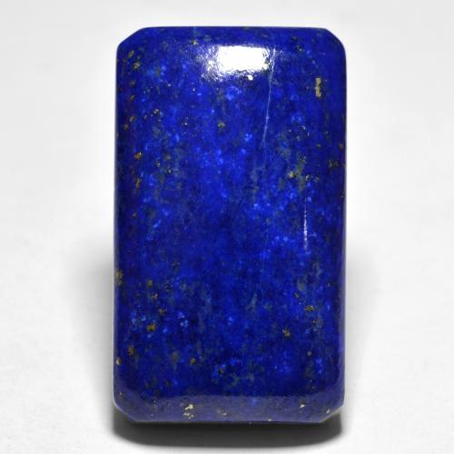 Lapis-lazuli bleue naturelle taille émeraude, 30,38 ct, opaque