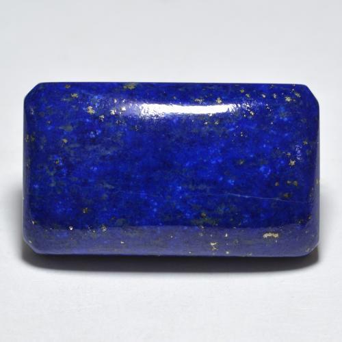 Lapis-lazuli bleue naturelle taille émeraude, 30,38 ct, opaque