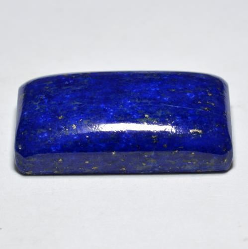 Lapis-lazuli bleue naturelle taille émeraude, 30,38 ct, opaque