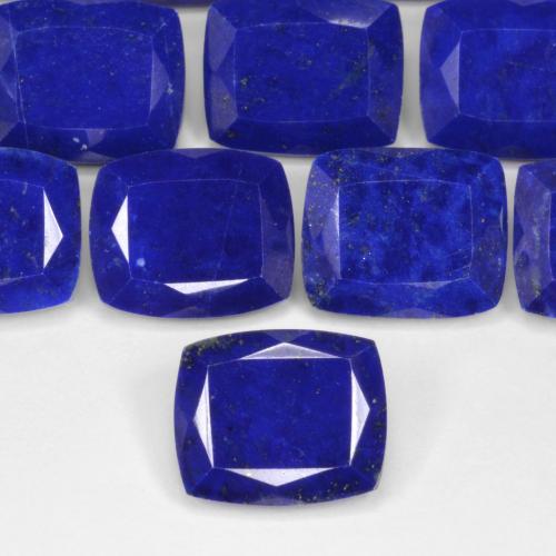 Lapis-lazuli Bleu marine intense naturelle Coussin, 4.76 ct, Opaque
