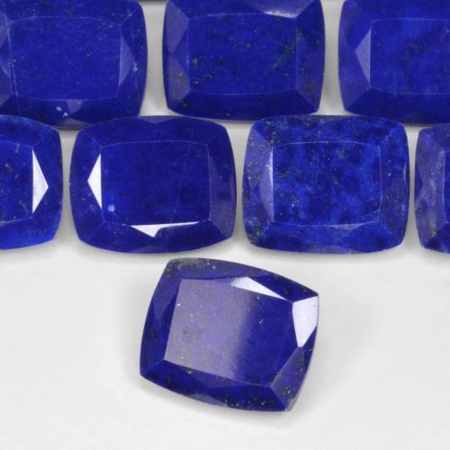 Lapis-lazuli Bleu marine intense naturelle Coussin, 4.76 ct, Opaque