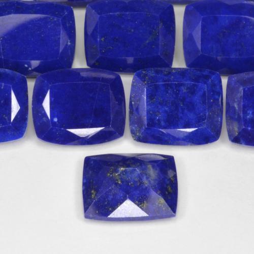 Lapis-lazuli Bleu marine intense naturelle Coussin, 4.76 ct, Opaque